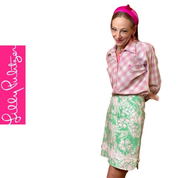 Vint Lilly Pulitzer White Label Fitted Blouse 🌸💠 - Picture 2 of 10